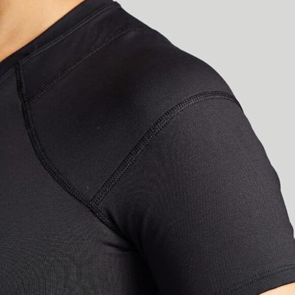 TOMMIE COPPER Women Shoulder Support, Posture Compression Shirt Sz L Black - Picture 7 of 12